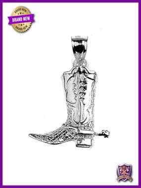 925 Sterling Silver Lucky Cowboy Boot Pendant Charm